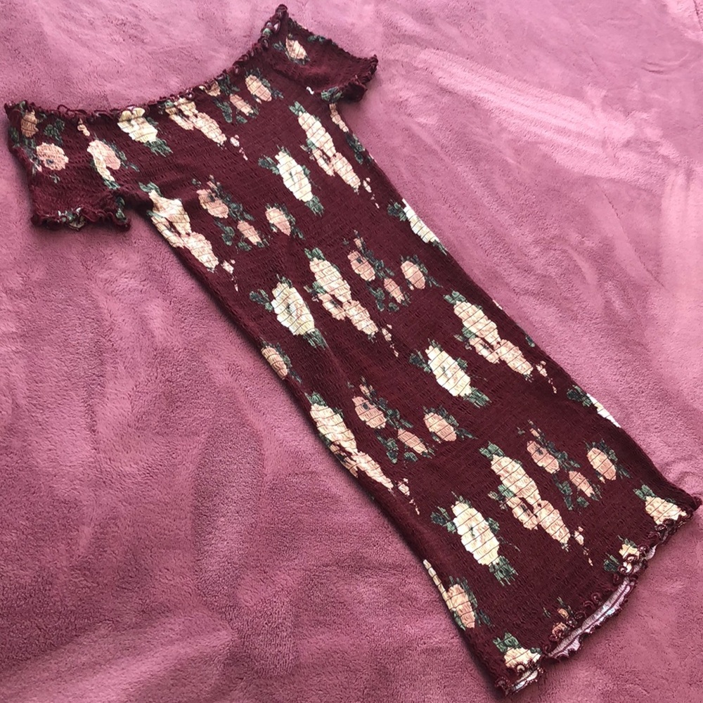 Floral smocked mini dress